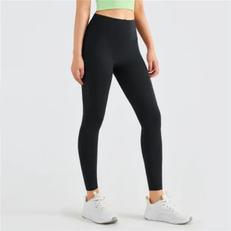 Lycra all-size stretchy nude yoga pants can be cut to lift the hips and stomach sports tight fitness pants black
