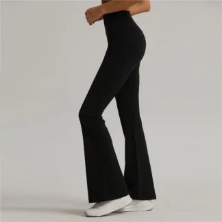 Yoga pants all-size slimming a piece of high waist flared pants sports tight fitness pants wide leg pants black